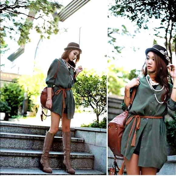 Braided Skinny Woven Tassel Belt Necklace - Picture 5 of 9